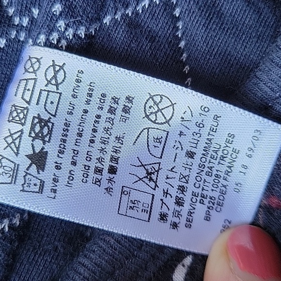 Made In France PETIT Bateau Teen Girl's Quilted Paint Splash Design Mini Skirt - Picture 7 of 14